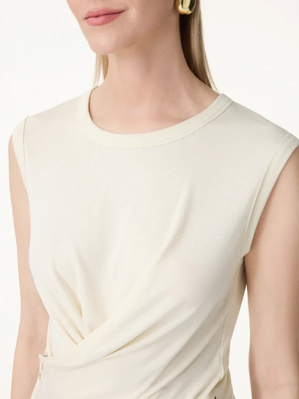 Summer Linen Crossover Top with Tencel Blend Fabric
