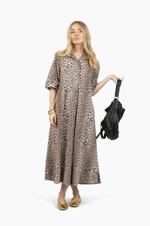 BeautifullyStrong Weekender Caftan Dress - Khaki Leopard